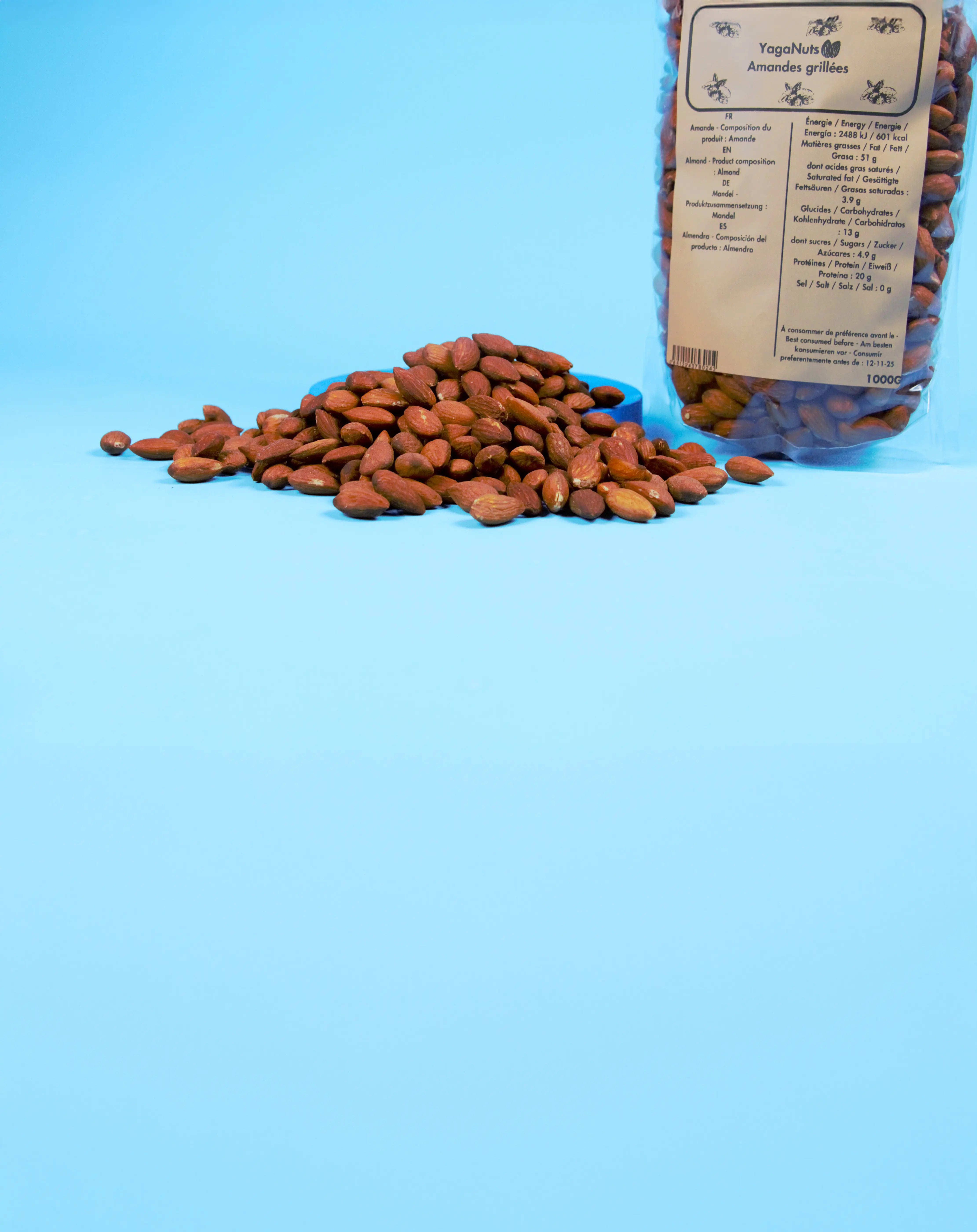 Amandes grillées non salées YagaNuts