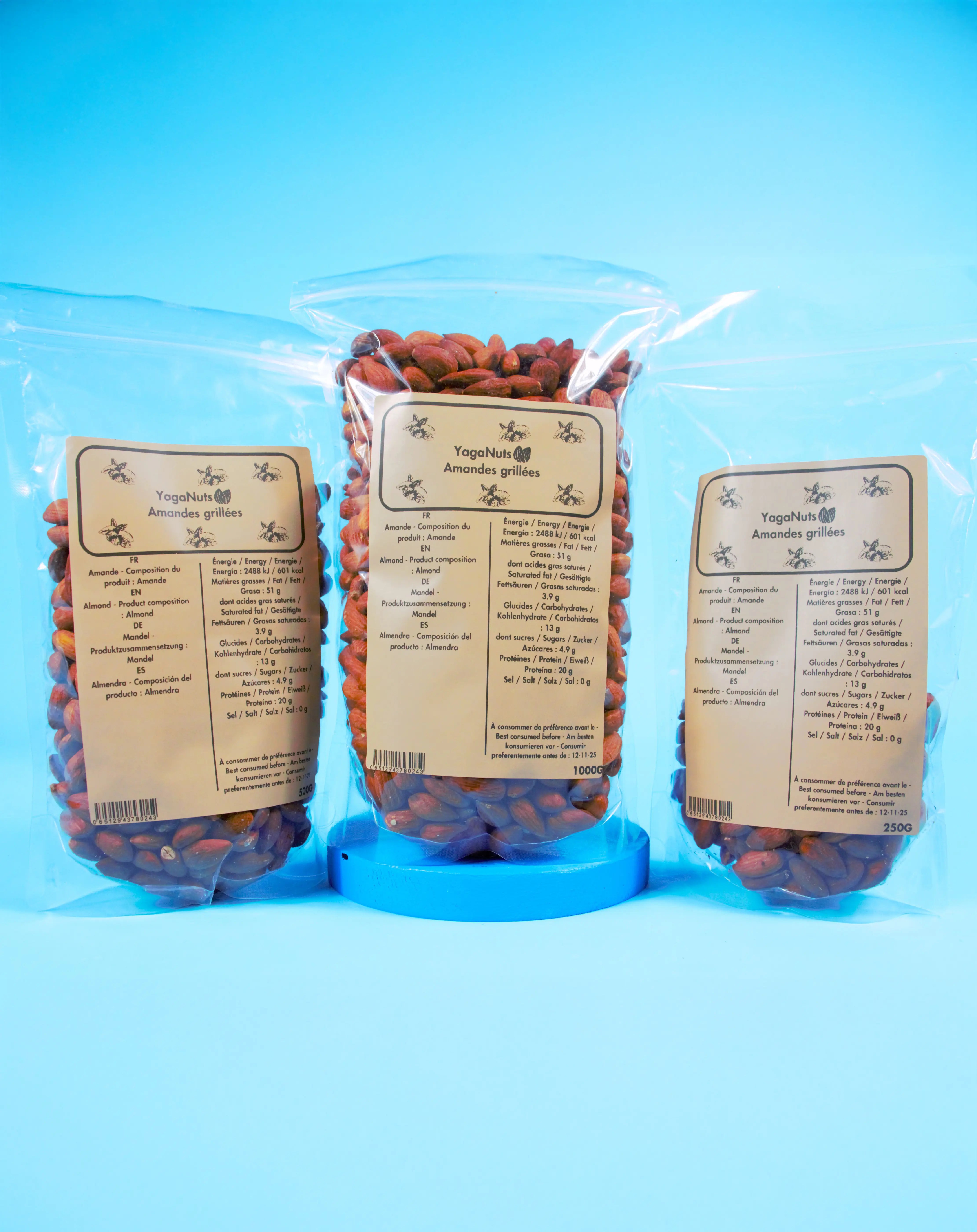 Amandes grillées non salées YagaNuts