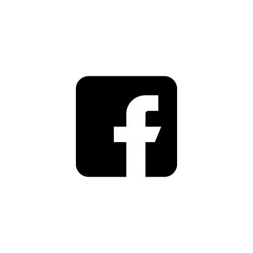 Logo Facebook noir avec lettre "f" blanche sur fond blanc.