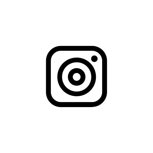 Logo Instagram noir, icône d’appareil photo stylisé sur fond blanc.