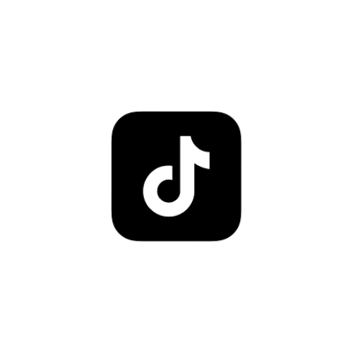 Logo TikTok noir sur fond blanc, icône musicale stylisée.