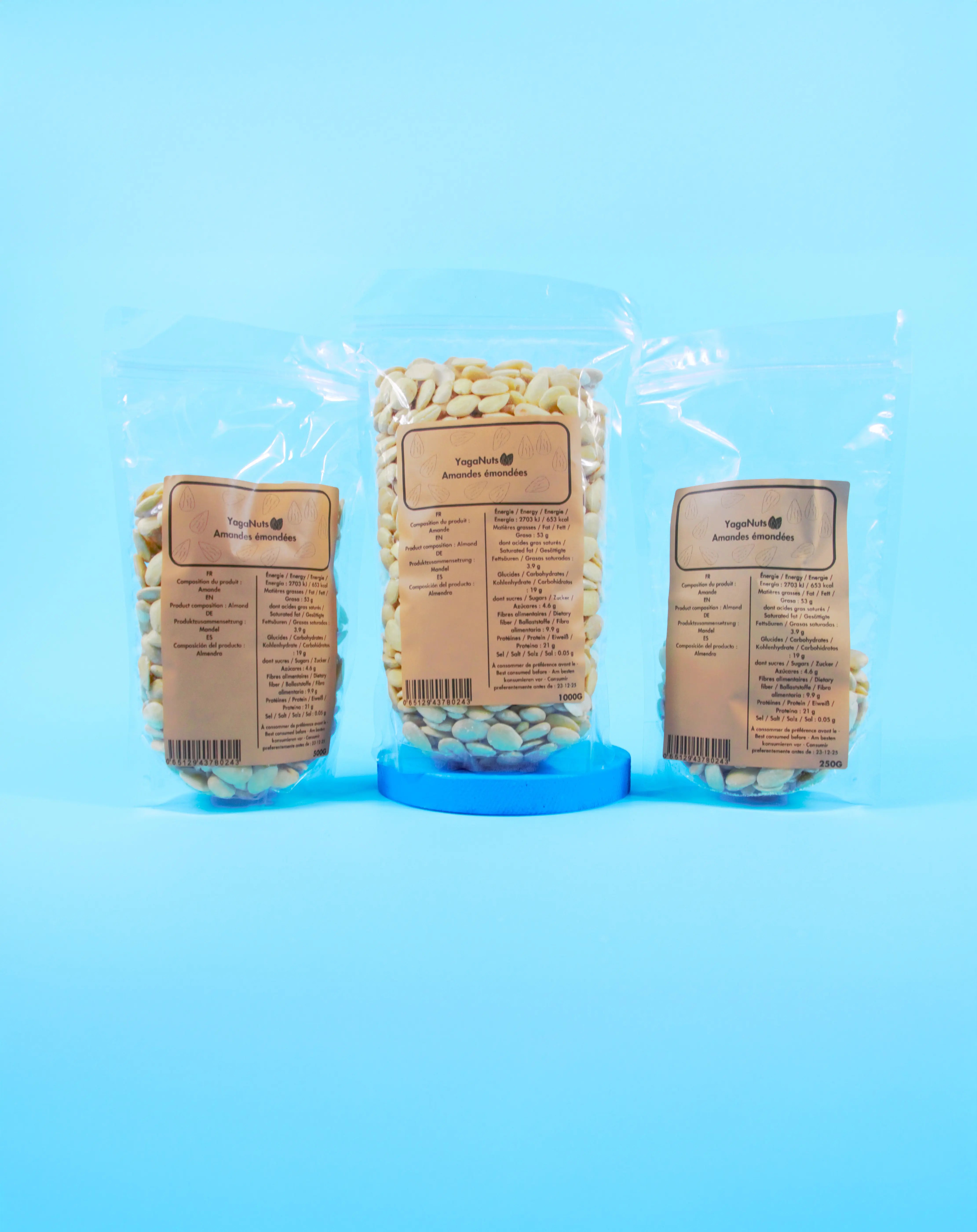 Amandes émondées YagaNuts