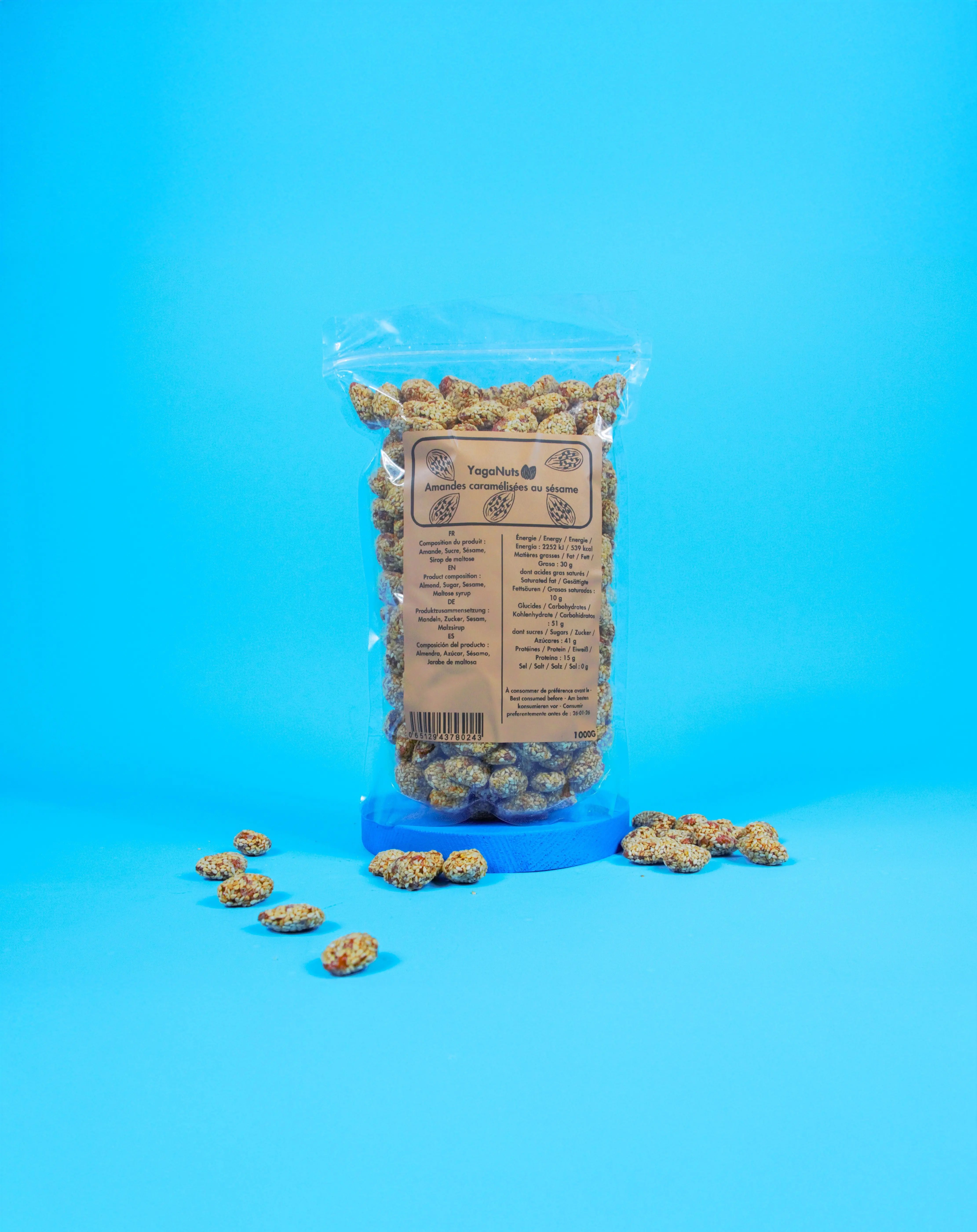 Amandes caramélisées au sésame YagaNuts