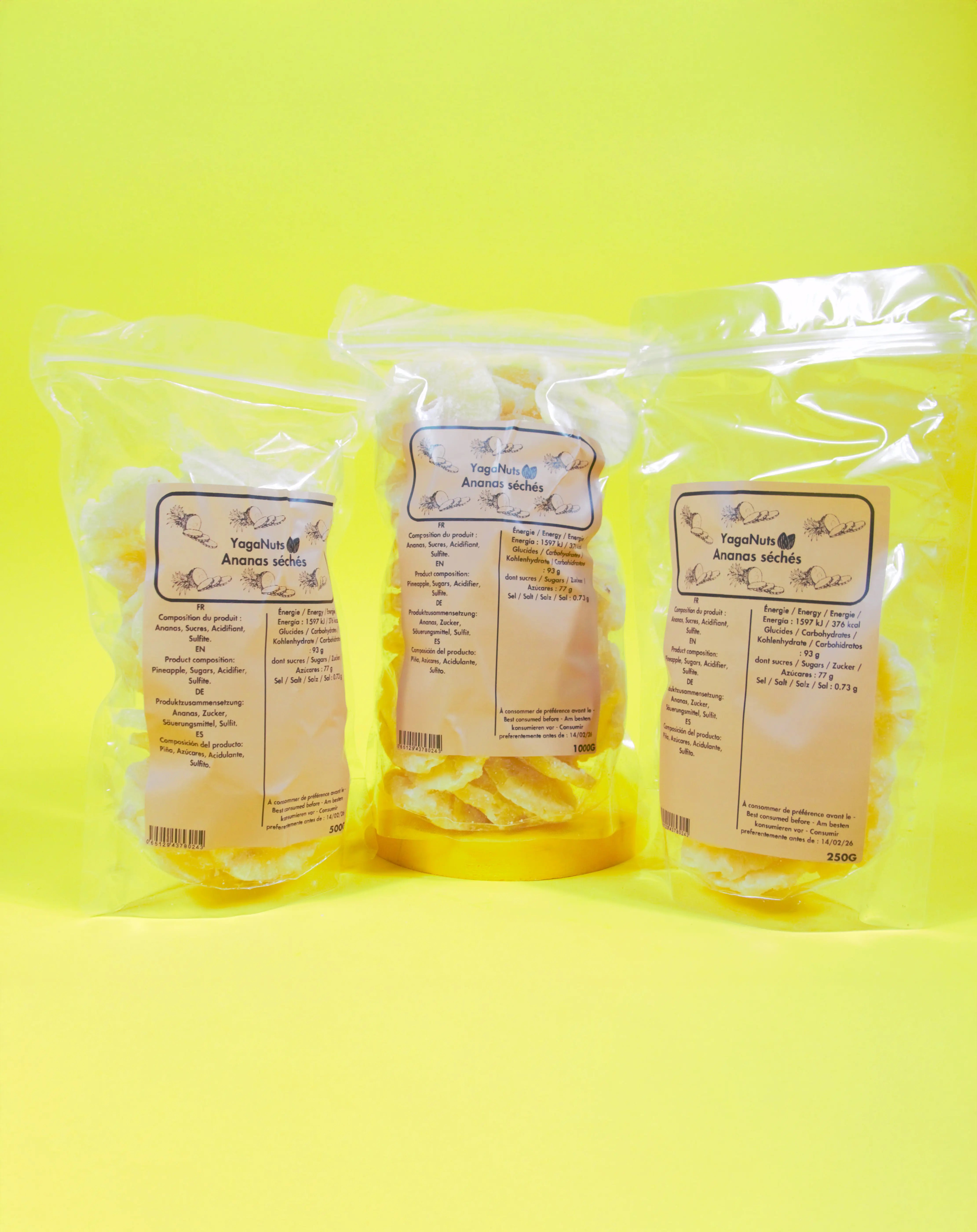 Ananas séchés YagaNuts
