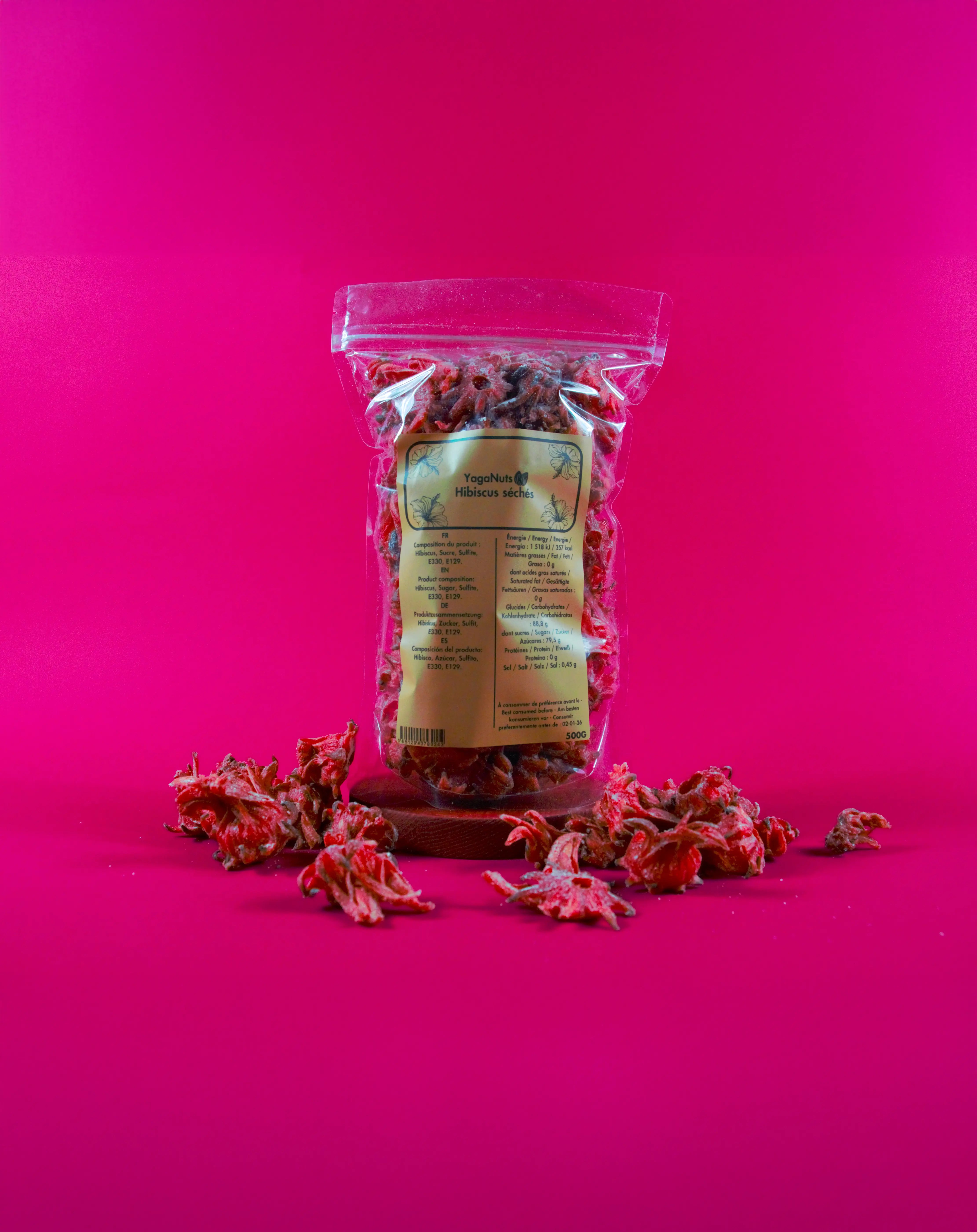 Hibiscus séché YagaNuts