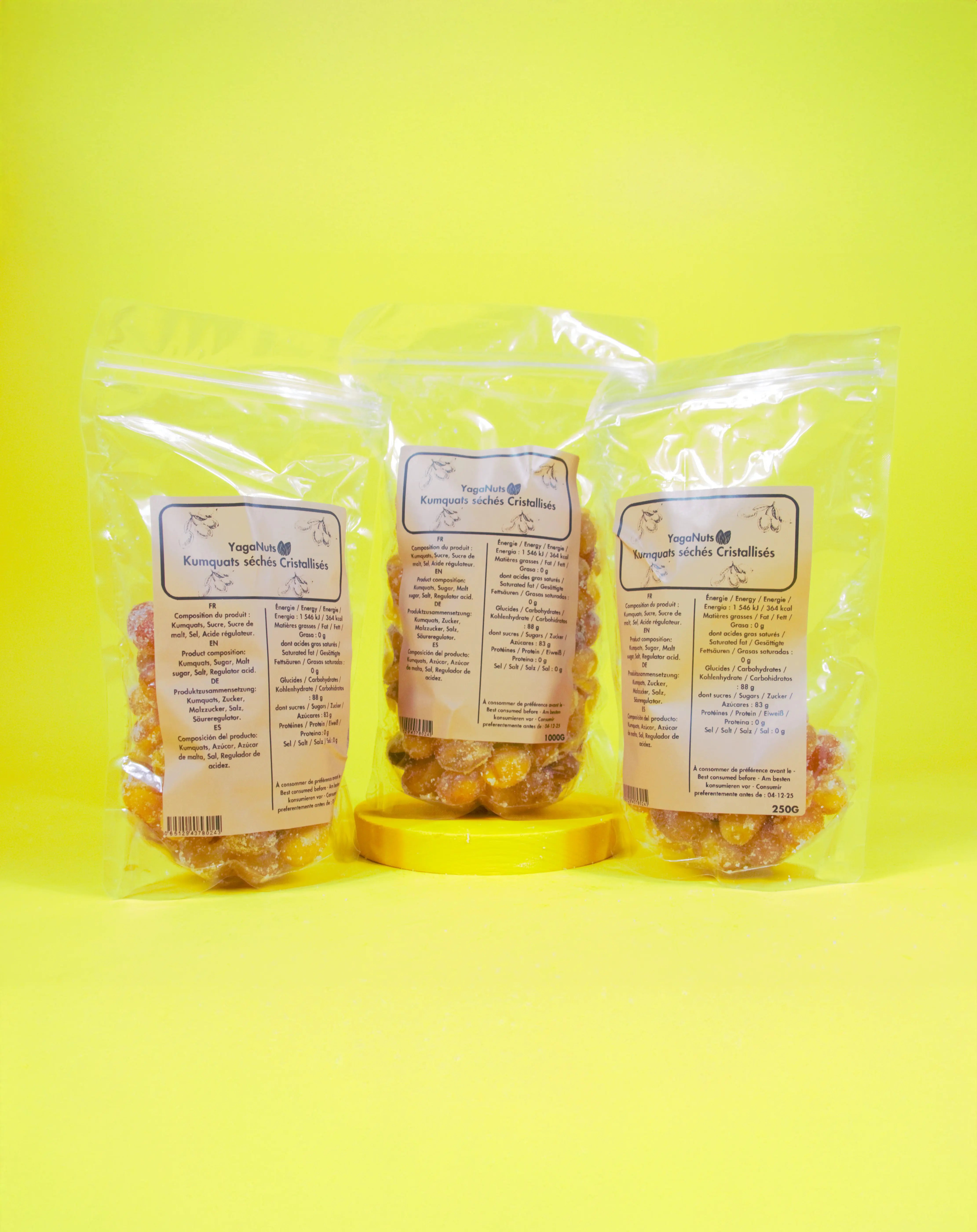 Kumquats séchés cristallisés YagaNuts