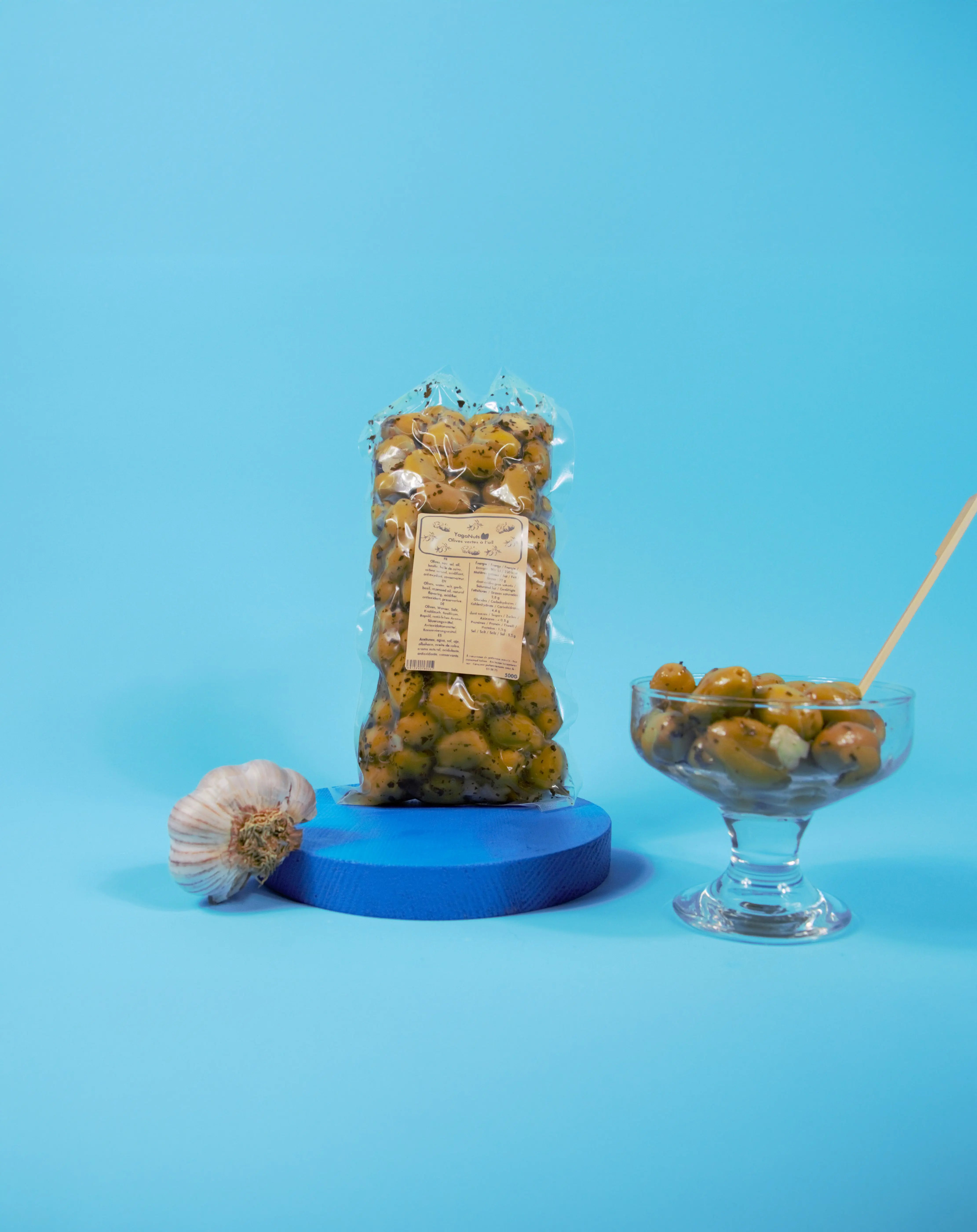 Olives vertes à l'ail YagaNuts