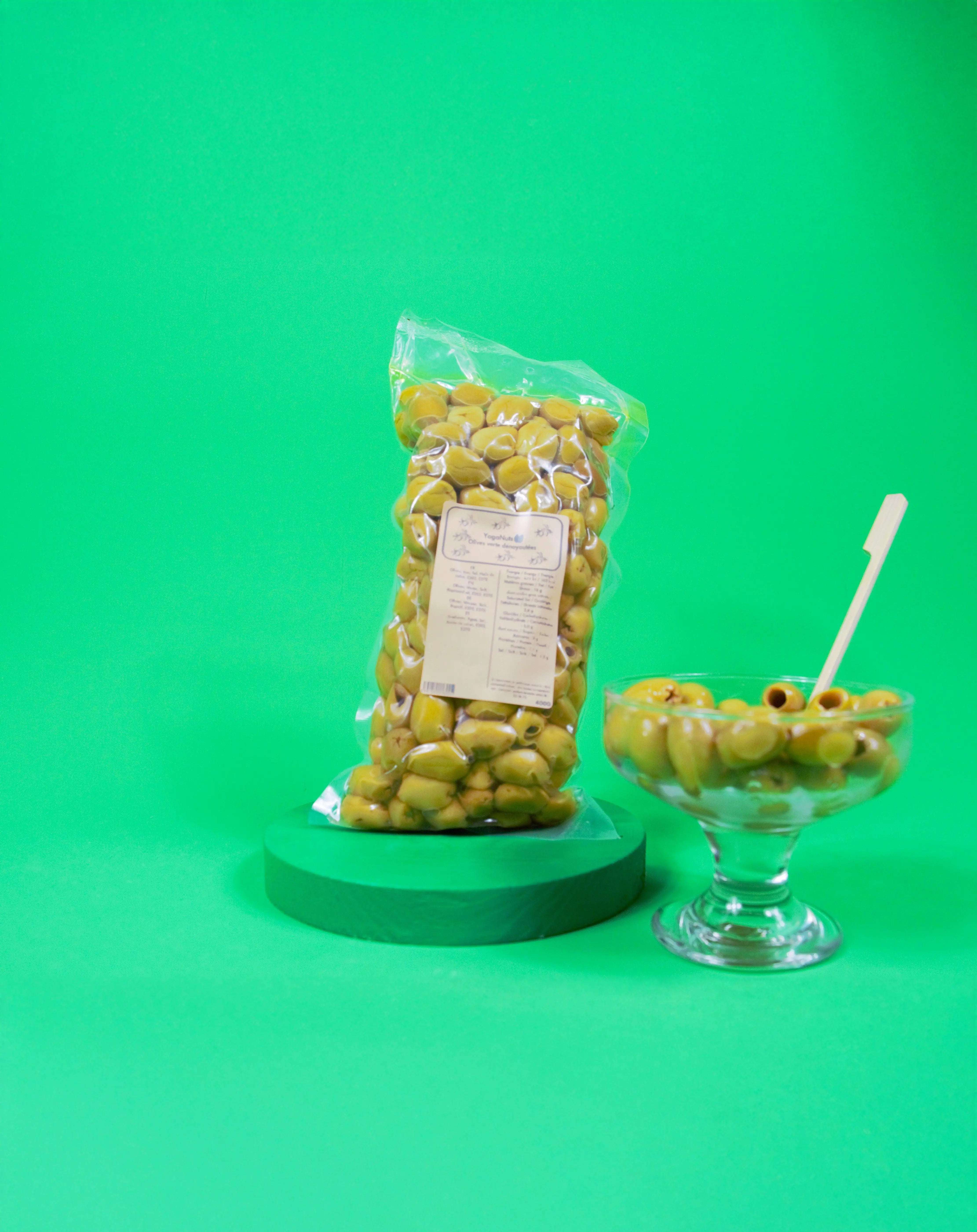 Olives vertes dénoyautées YagaNuts