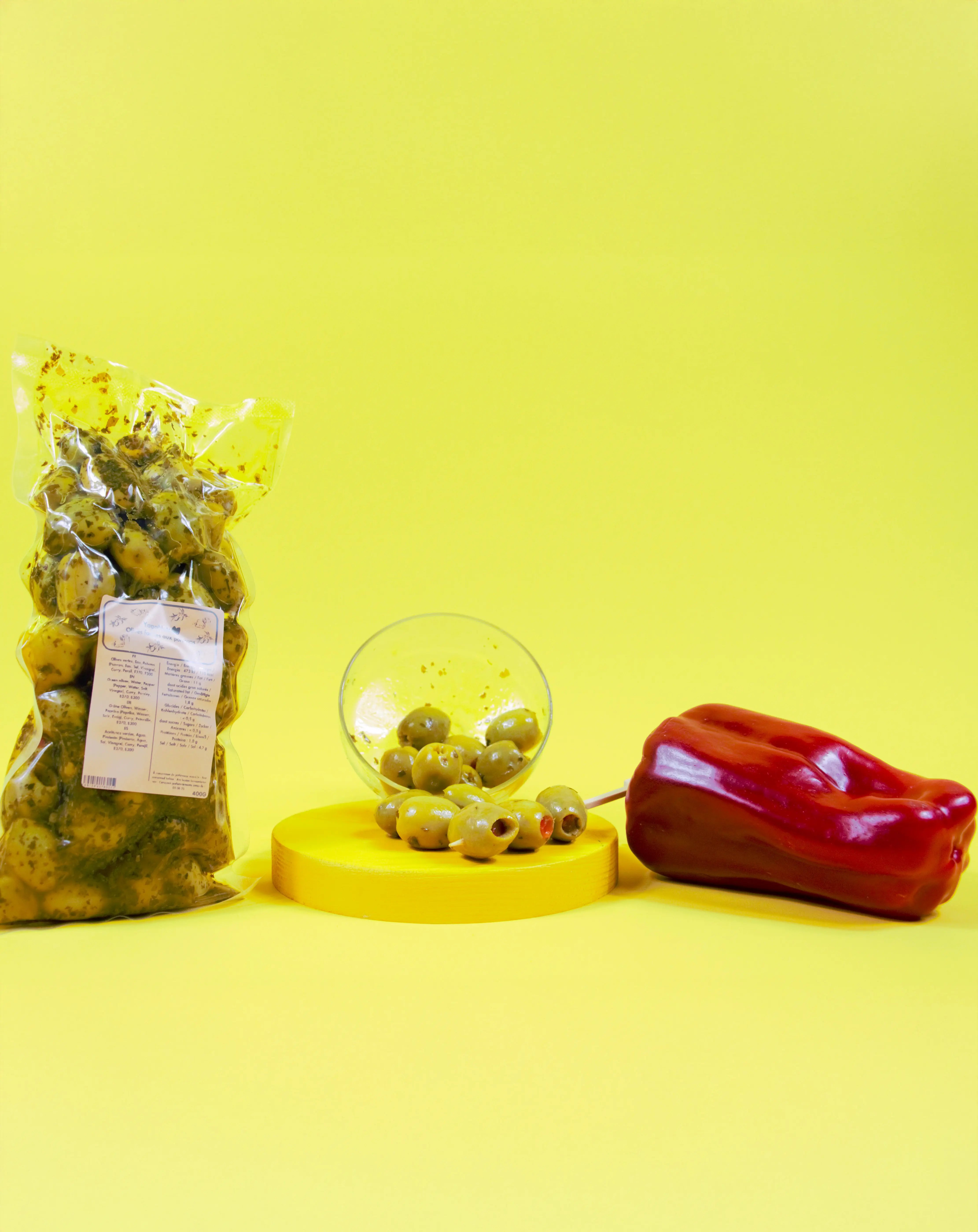 Olives farcies aux poivrons YagaNuts