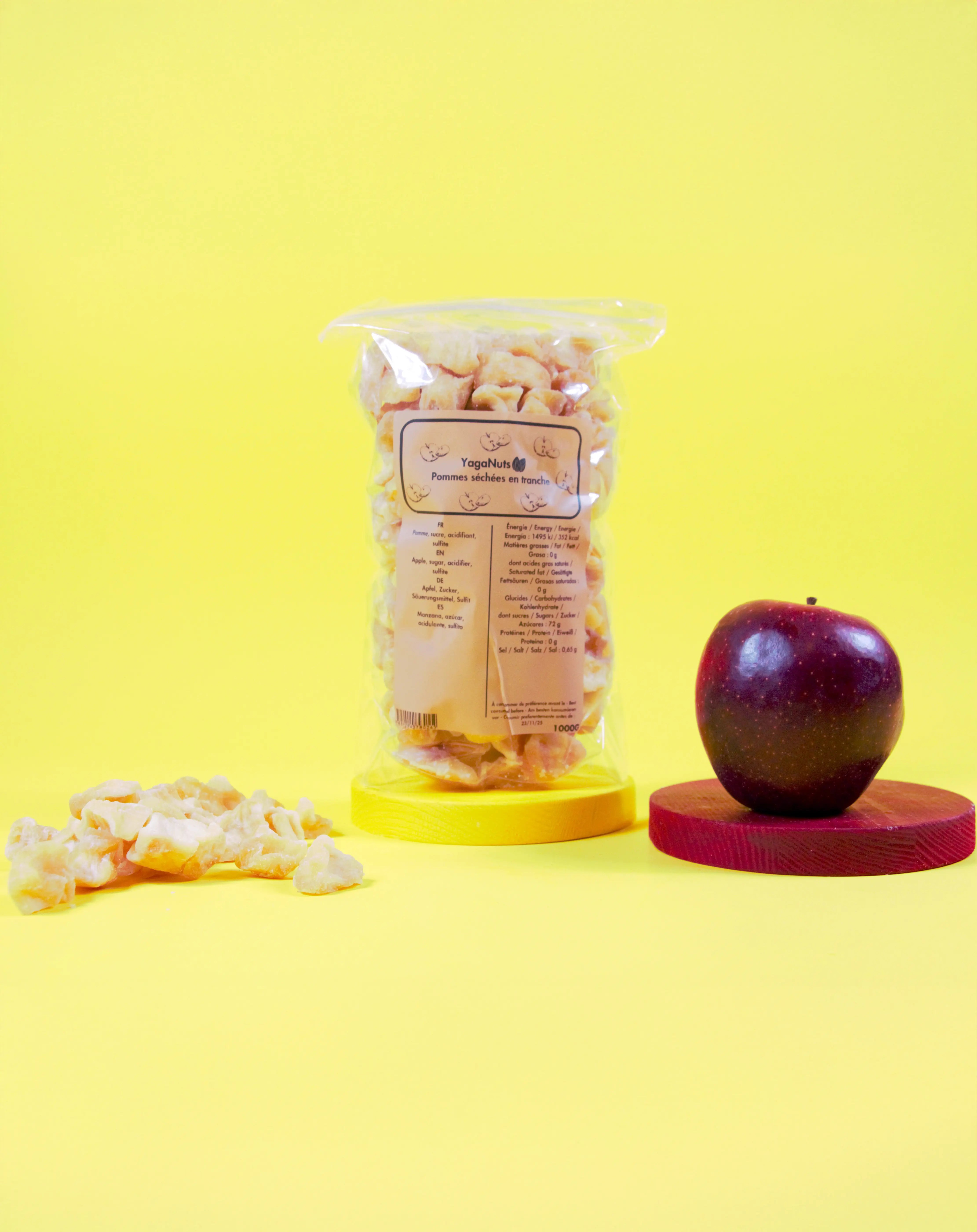 Pommes séchées en tranches YagaNuts