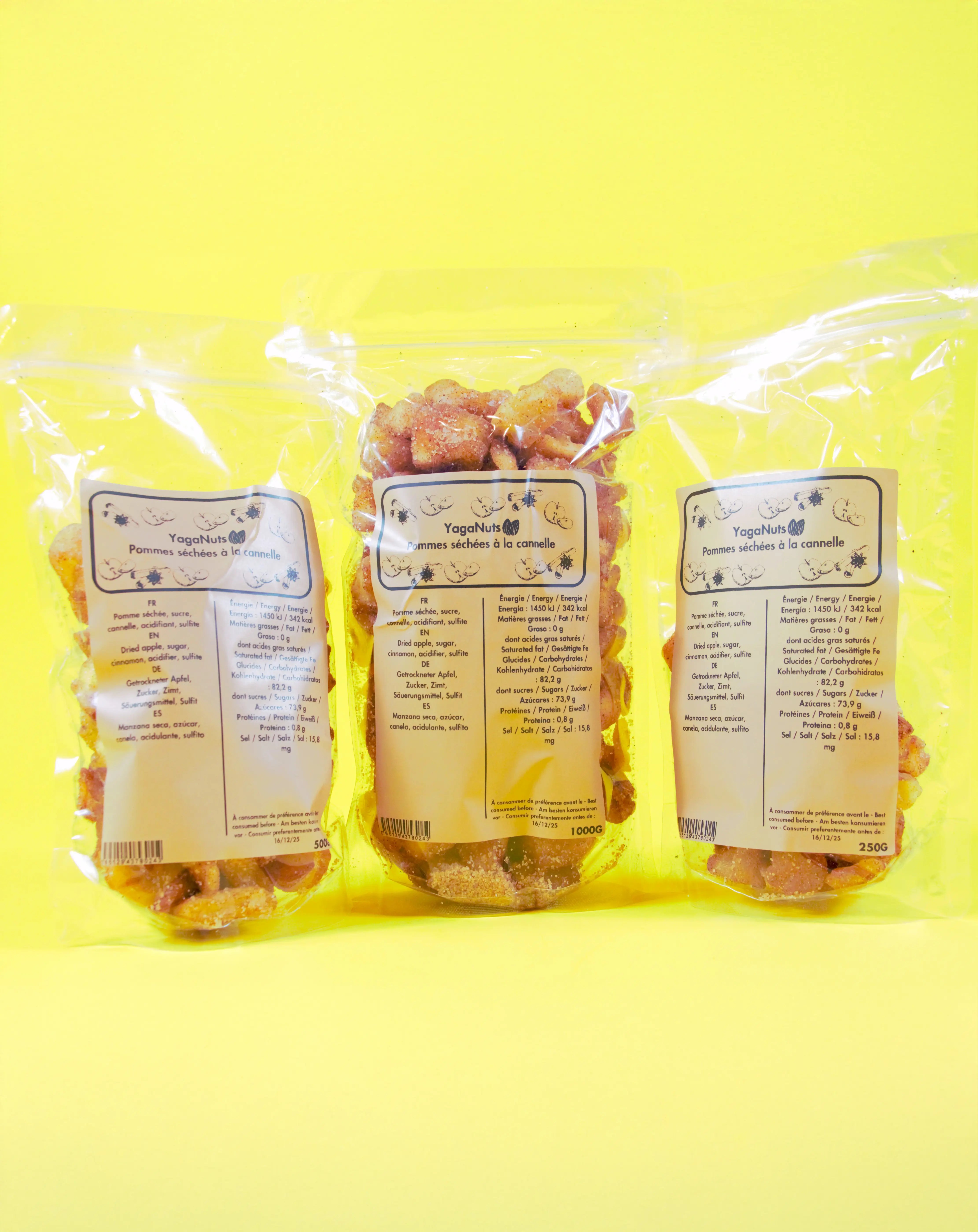Pommes séchées à la cannelle YagaNuts